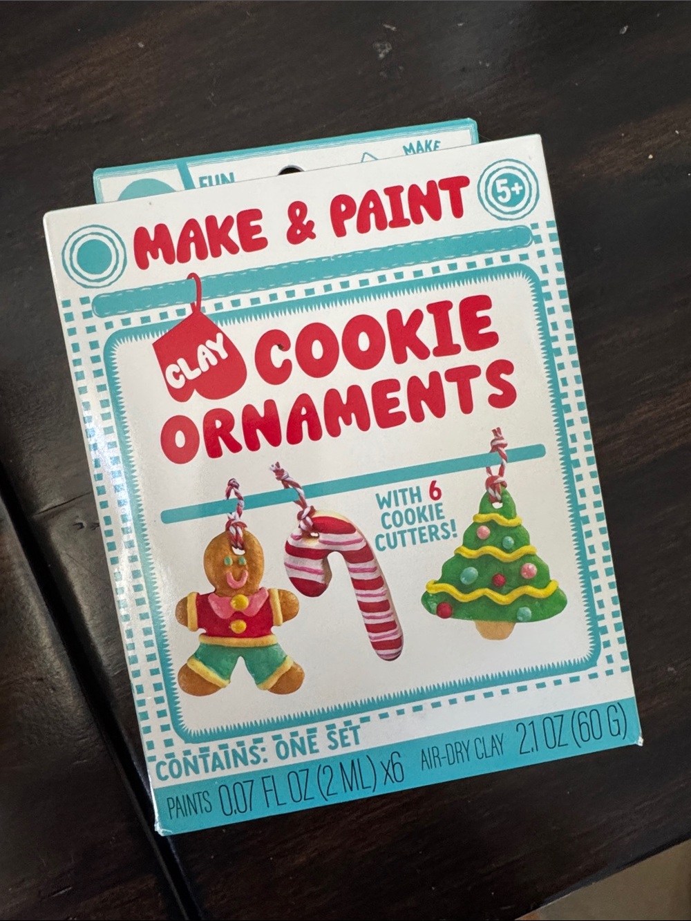Clay Cookie Ornaments Set - Red, Green, White
